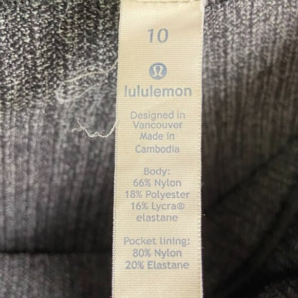 Lululemon Power Luxtreme Varigated Knit Black Heathered Black Speed Up Tight - Picture 8 of 12